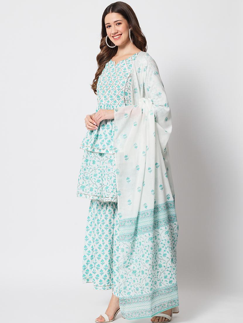 women kurta sharara set with dupatta - 21304204 - Standard Image - 2