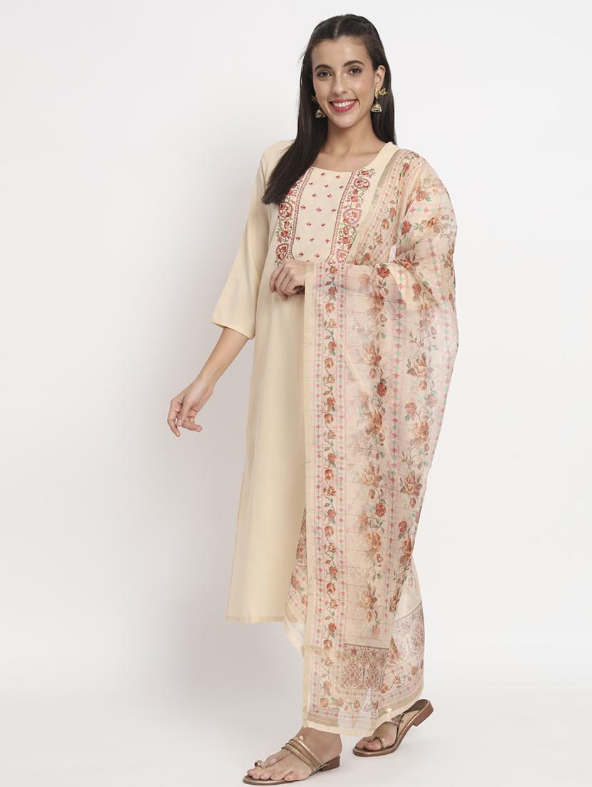 women kurta pant set with dupatta - 21304215 - Standard Image - 2