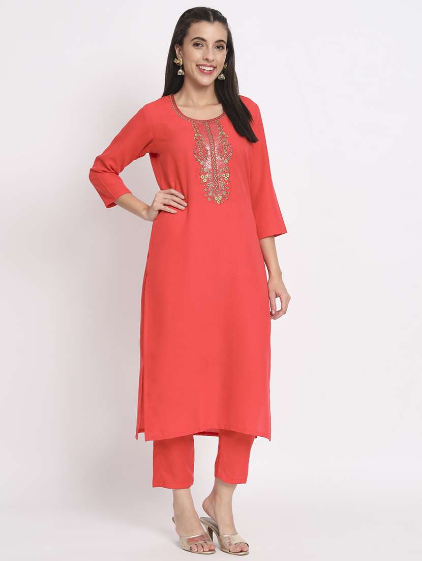 women kurta pant set with dupatta - 21304217 - Standard Image - 2