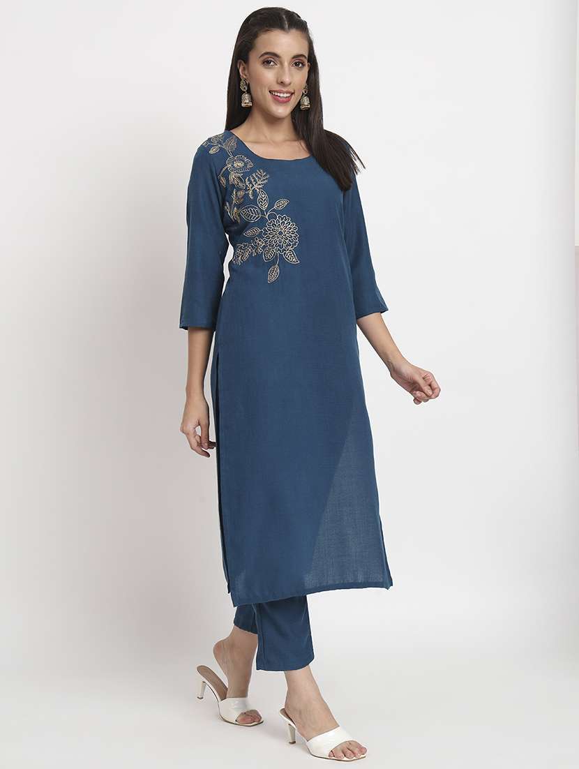women kurta pant set with dupatta - 21304219 - Standard Image - 2