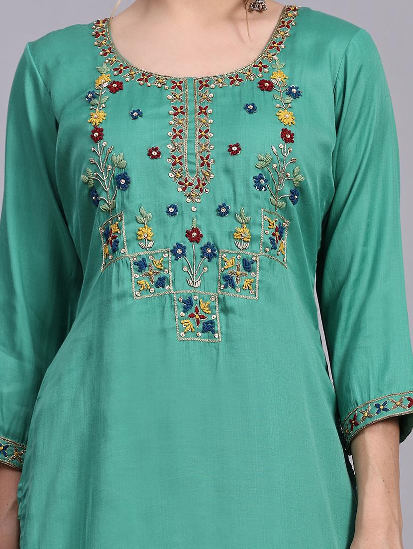 women kurta palazzo set wit dupatta - 21304233 - Standard Image - 7