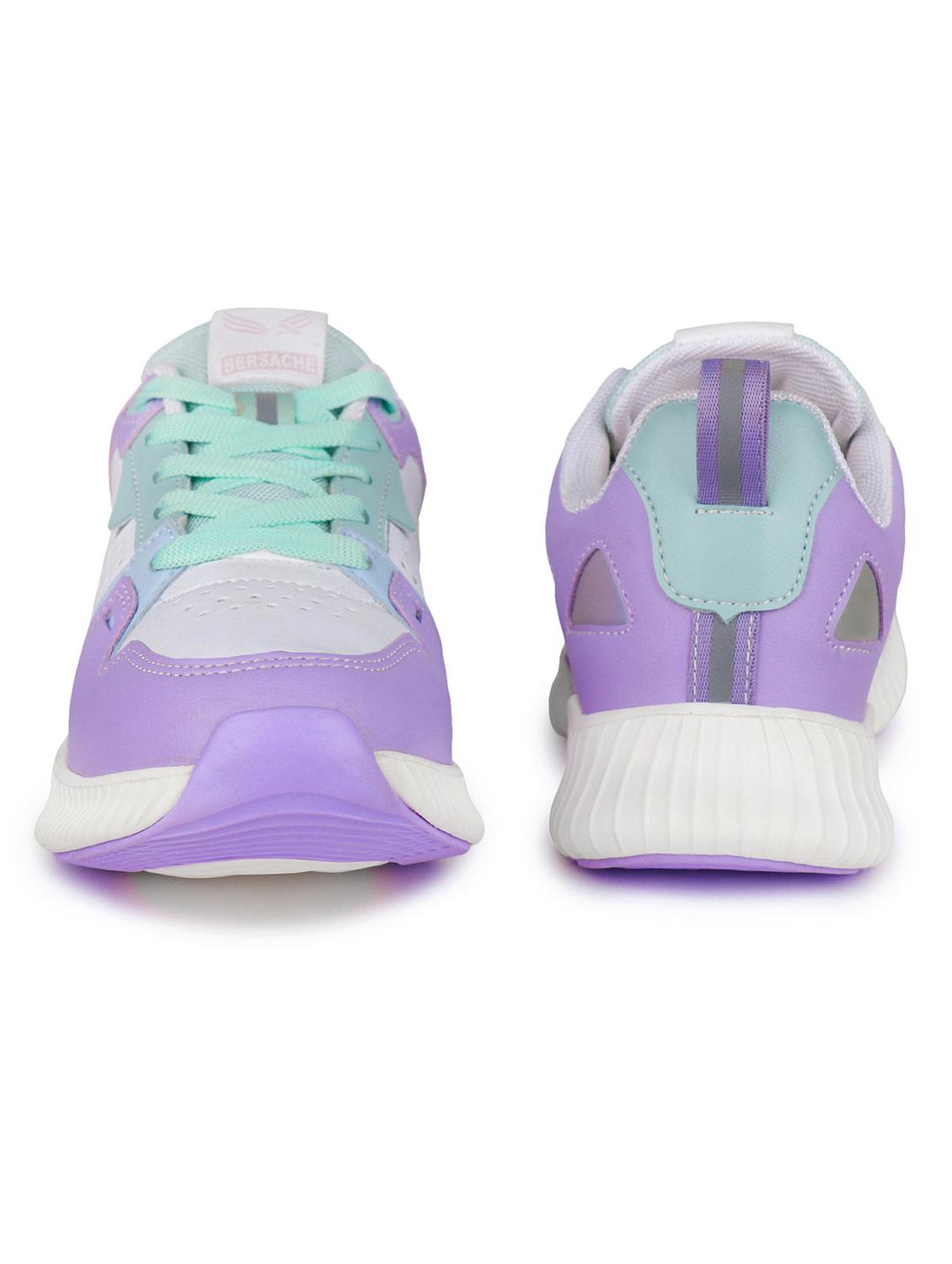 purple lace-up sports shoes - 21304854 - Standard Image - 2