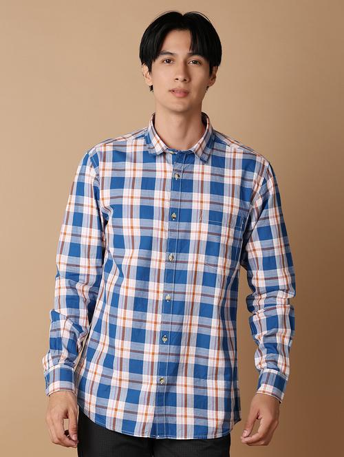 men checkered cotton casual shirt - 21307698 - Standard Image - 0