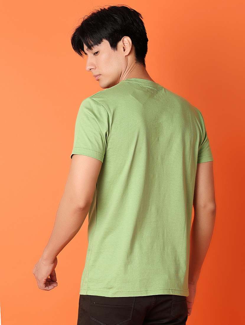 women green cotton front print t-shirt - 21307766 -  Standard Image - 2