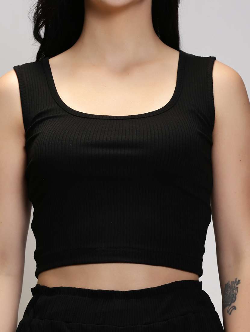 women pack of 2 solid sleeveless crop top - 21308021 -  Standard Image - 7