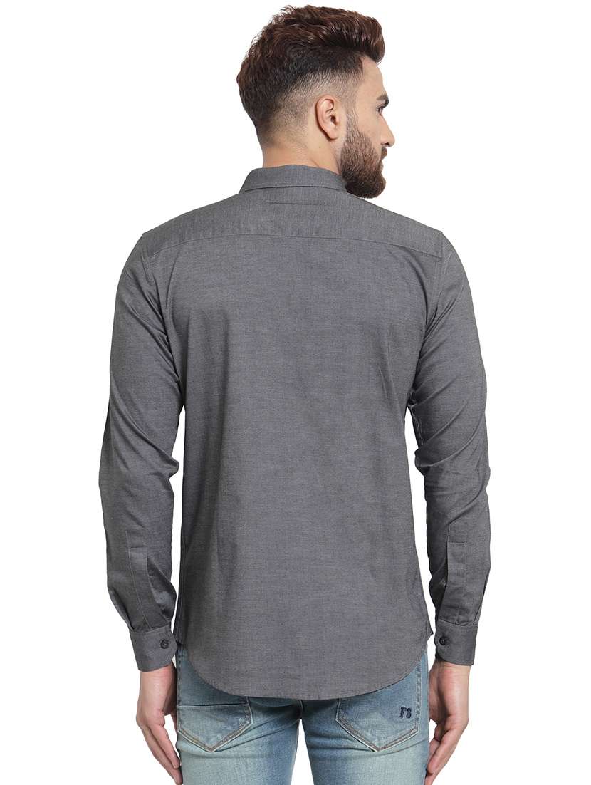 men long sleeved solid casual shirt - 21308088 -  Standard Image - 2