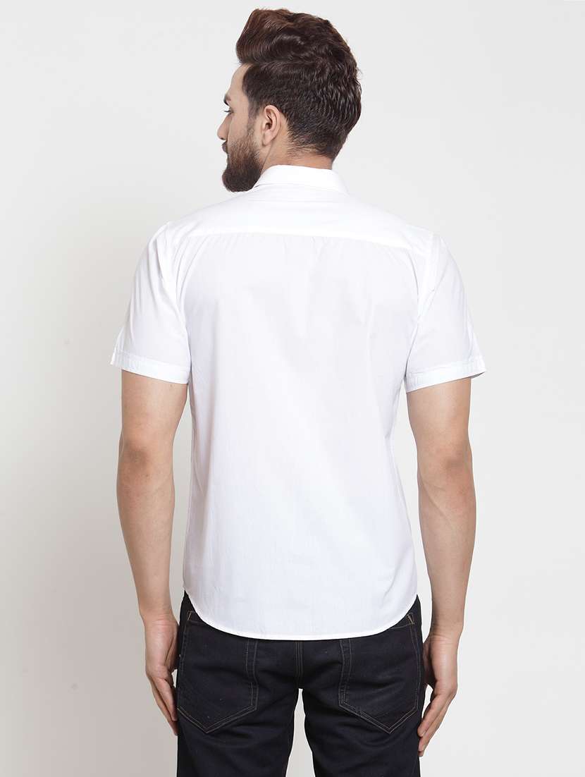 white cotton casual shirt - 21308093 -  Standard Image - 2