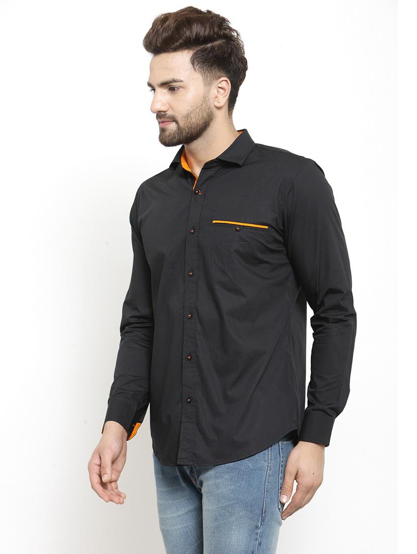 men long sleeved solid casual shirt - 21308098 - Zoom Image - 0