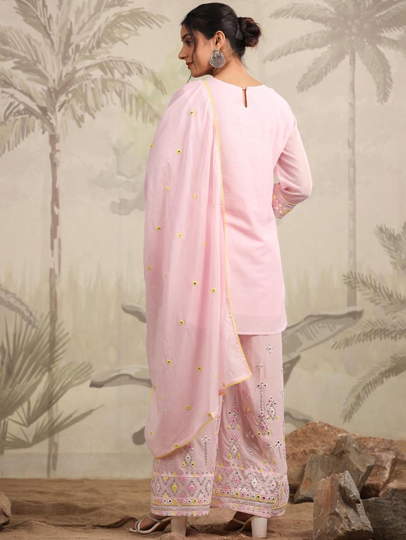 women kurta palazzo set wit dupatta - 21308129 - Standard Image - 2