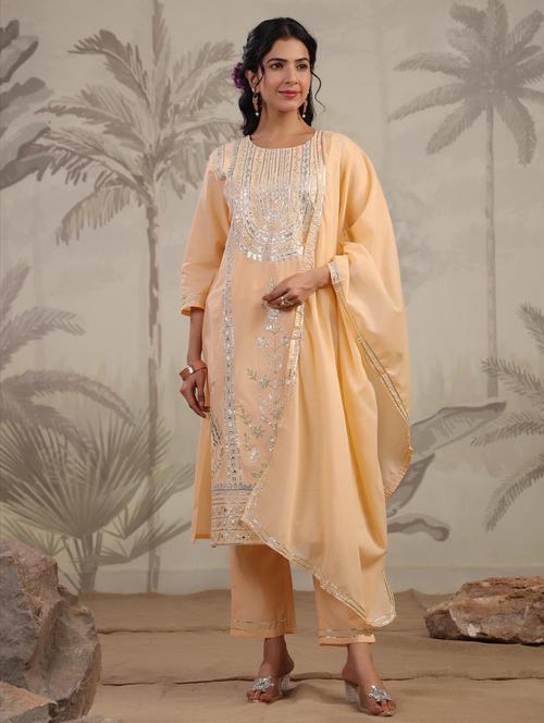 women kurta pant set with dupatta - 21308180 -  Standard Image - 0