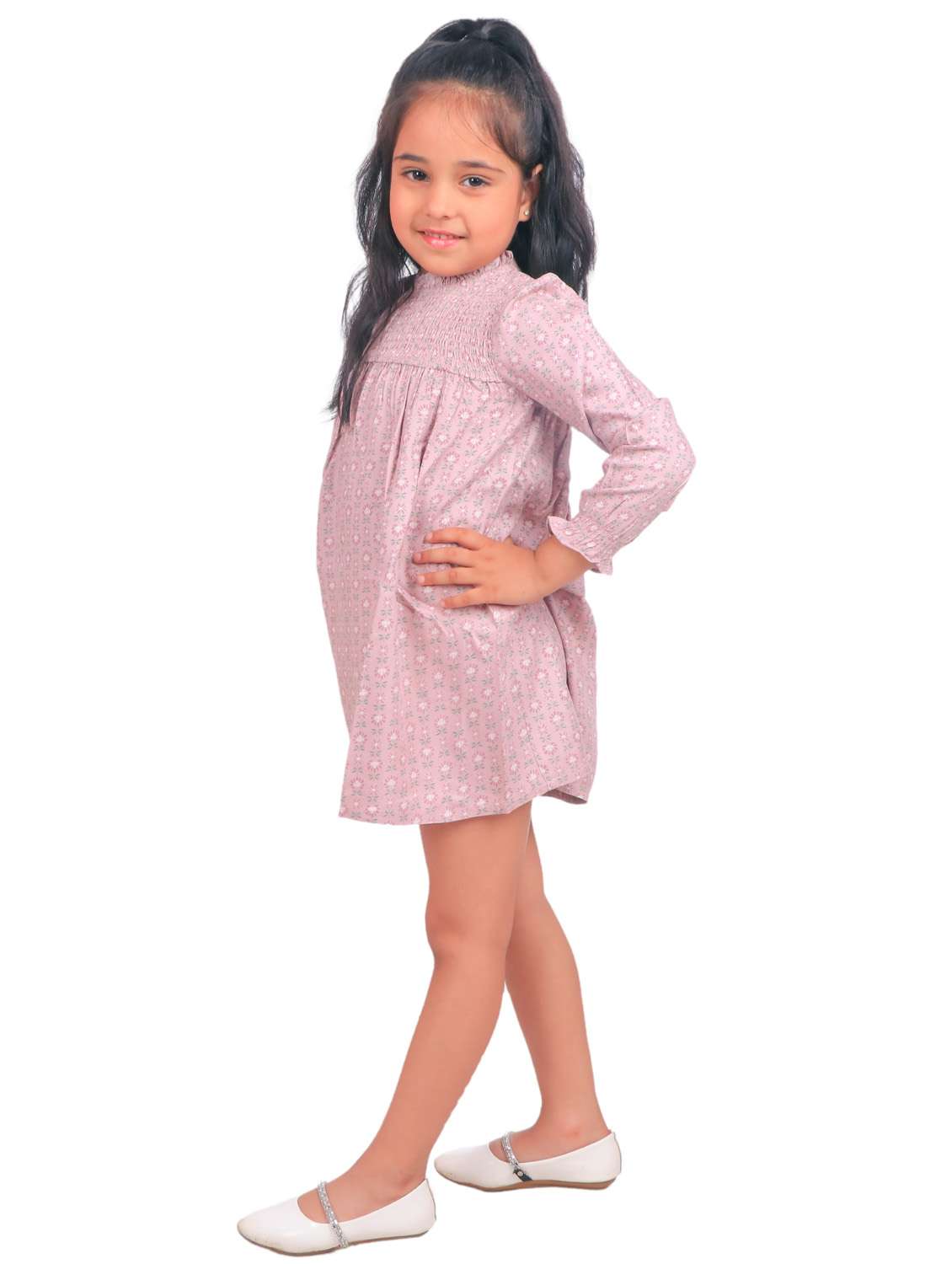 purple cotton frock - 21308252 -  Standard Image - 2