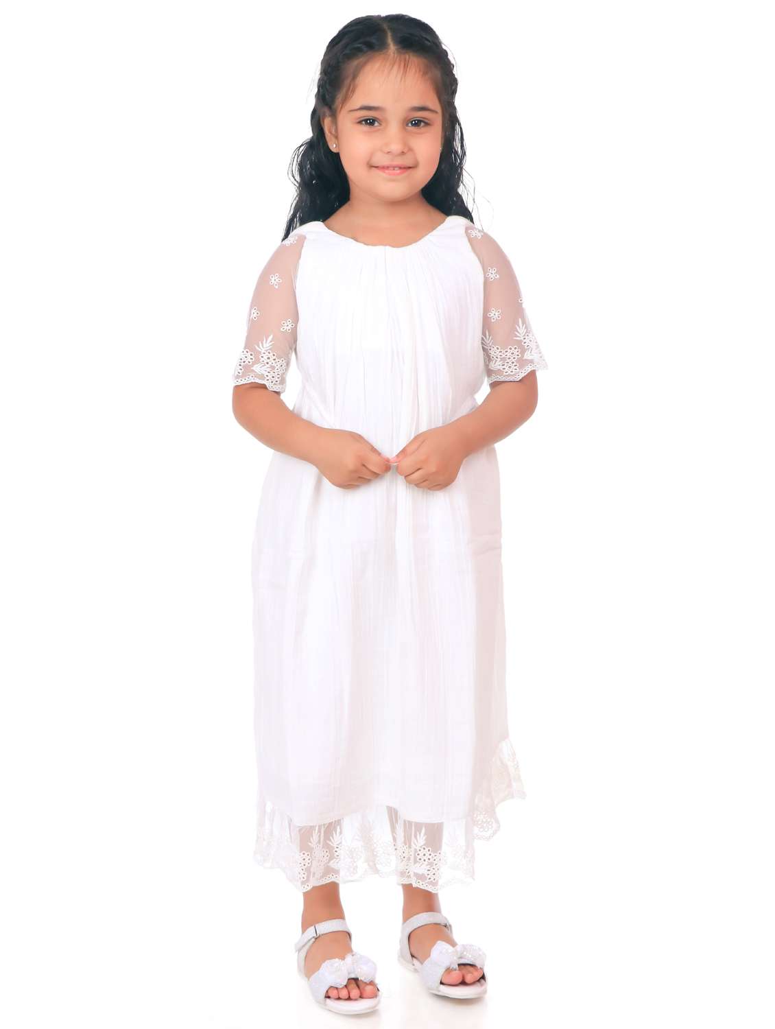 white cotton frock