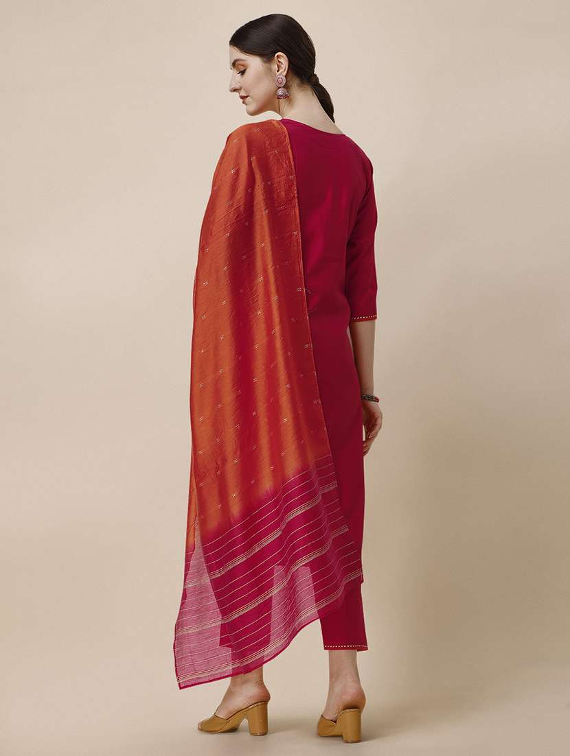 women pink kurta dupatta set - 21308910 -  Standard Image - 2