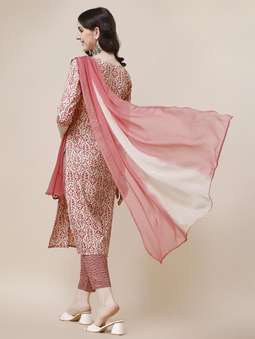 off white kurta dupatta set - 21308971 - Standard Image - 2