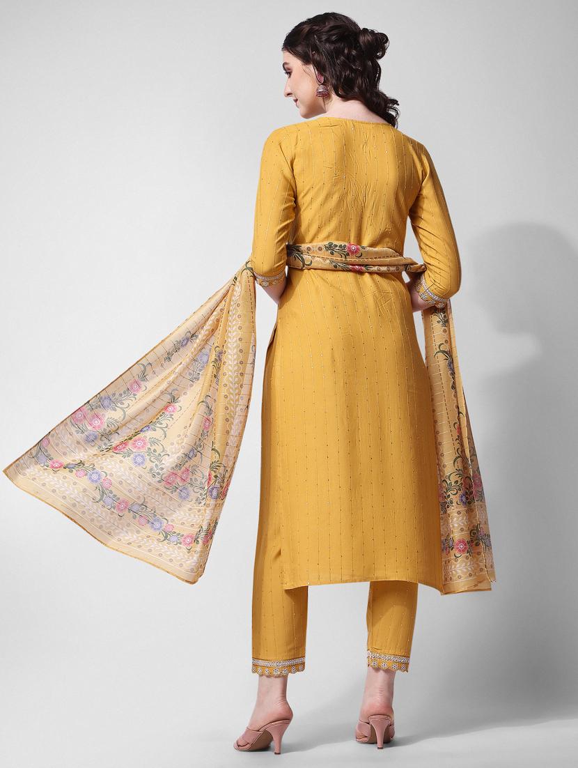 women kurta pant set with dupatta - 21309051 - Standard Image - 2