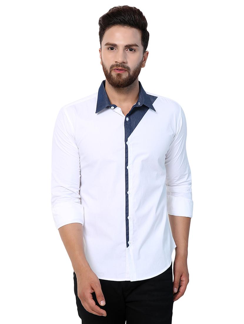 men solid cotton casual shirt - 21309318 - Zoom Image - 0