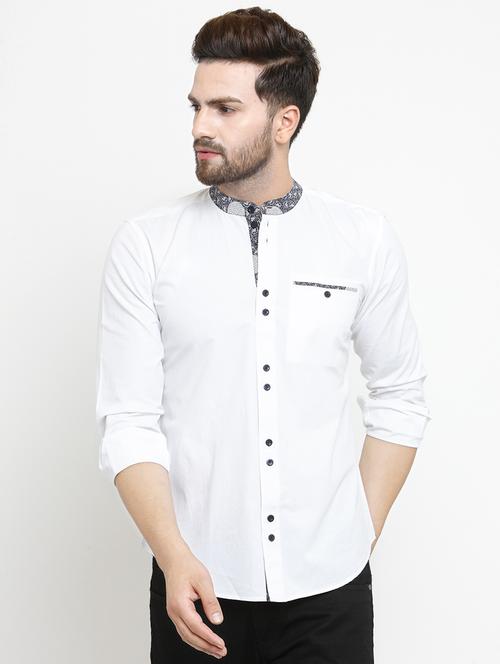men solid cotton casual shirt - 21309324 - Standard Image - 0