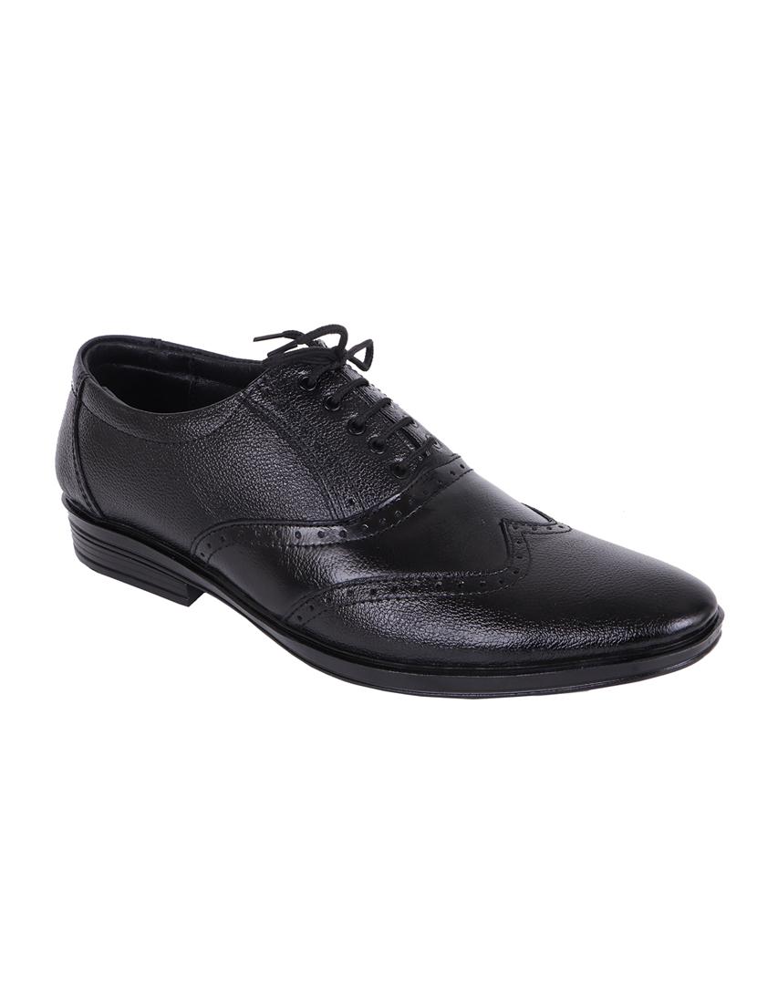 black leather laceup brouges - 21310349 - Zoom Image - 0