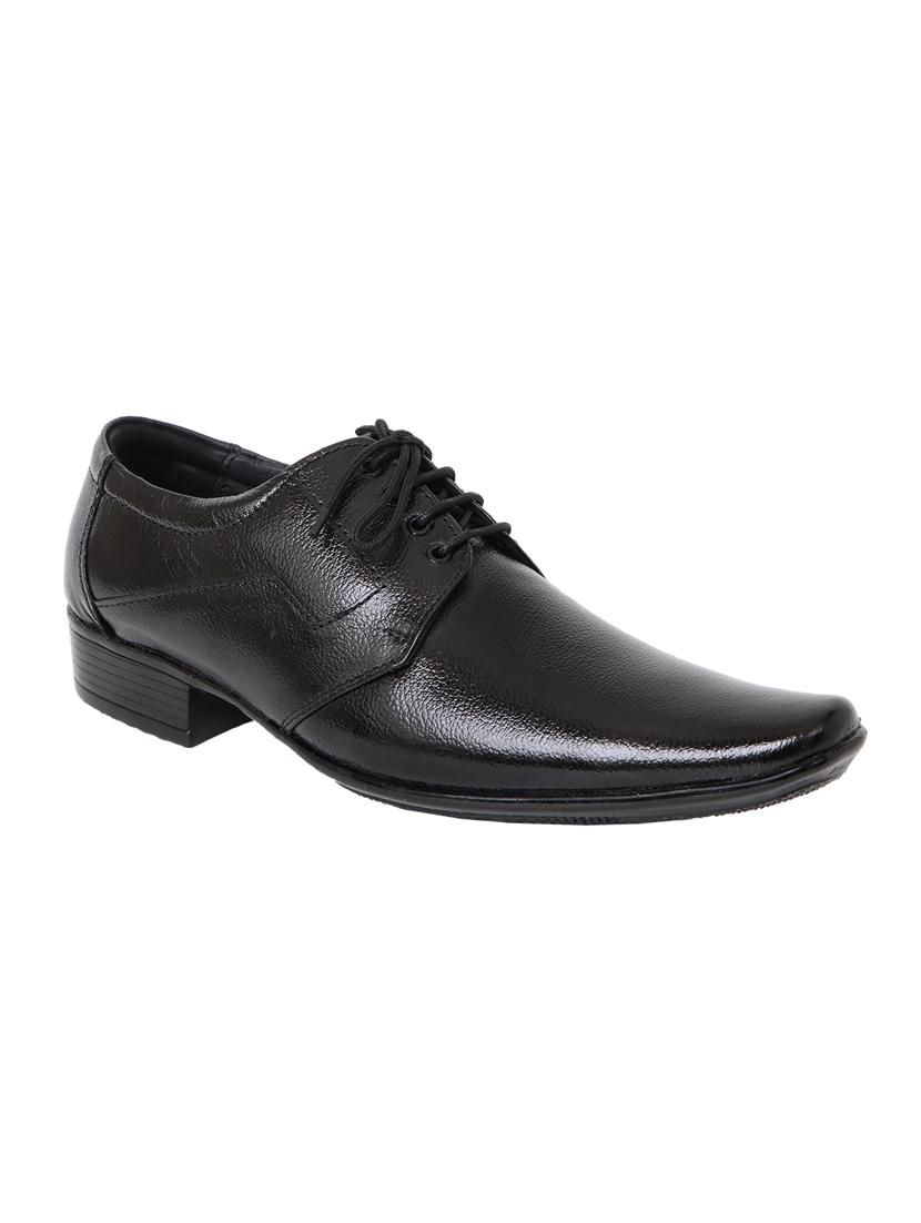 black leather laceup derbies - 21310352 - Zoom Image - 0