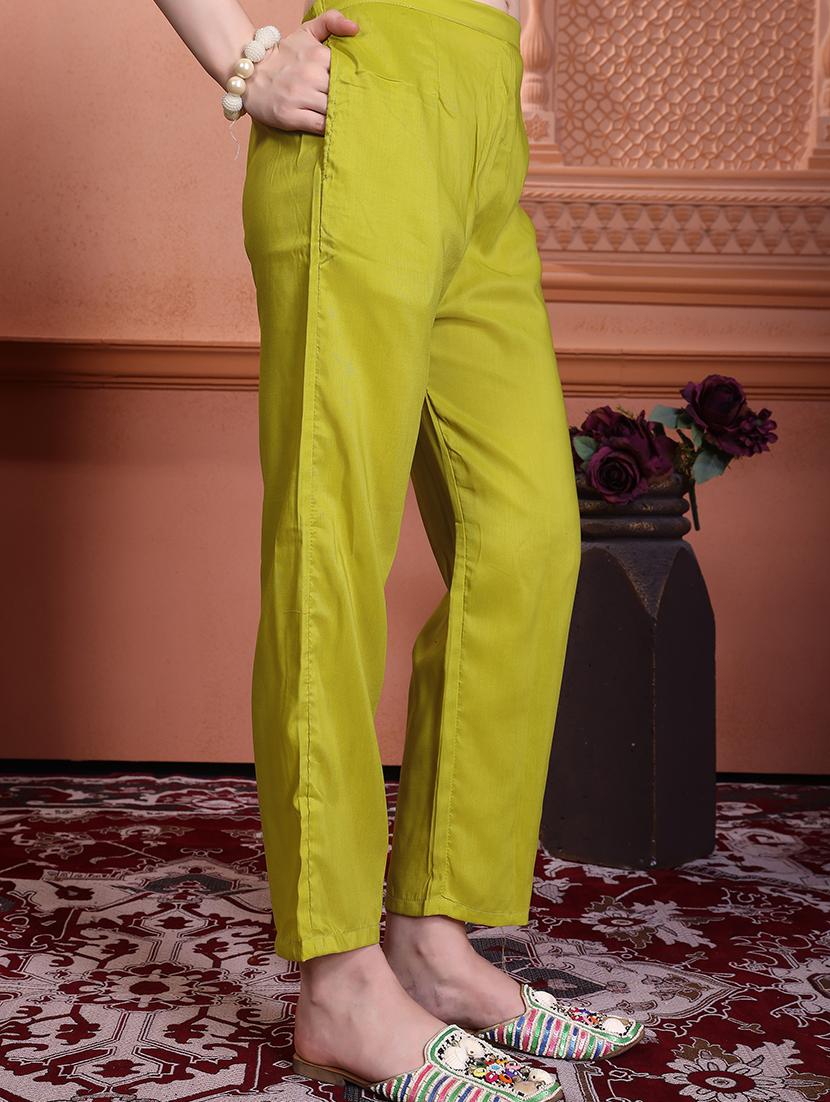 women lime round neck suit set - 21311639 - Standard Image - 2