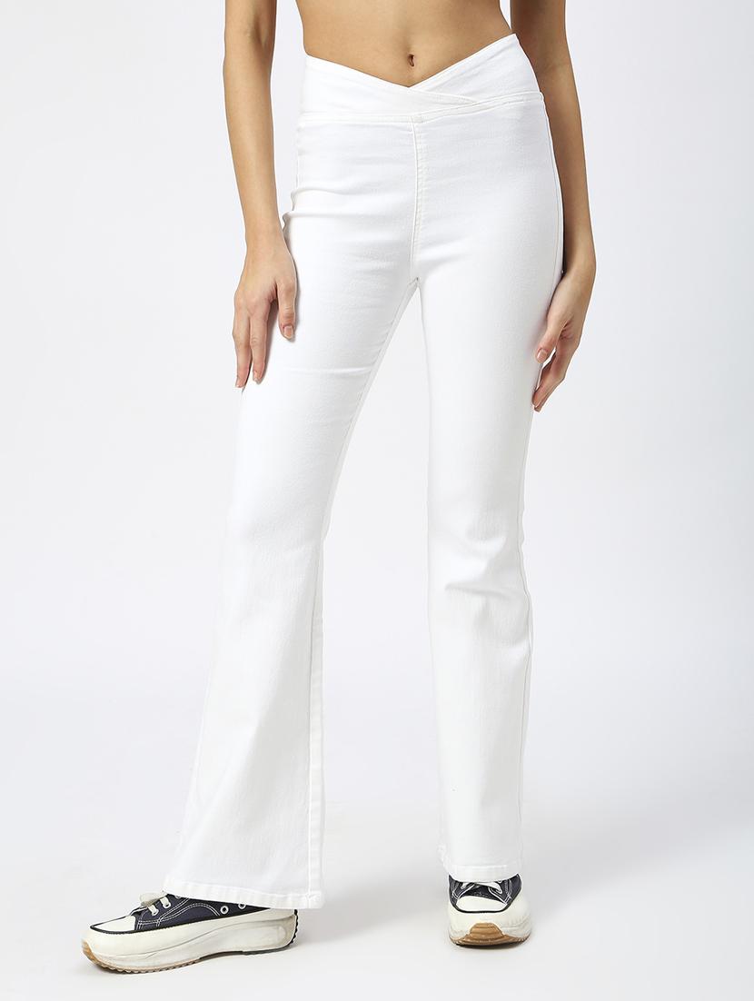 women solid mid rise bootcut jegging - 21311665 - Zoom Image - 0