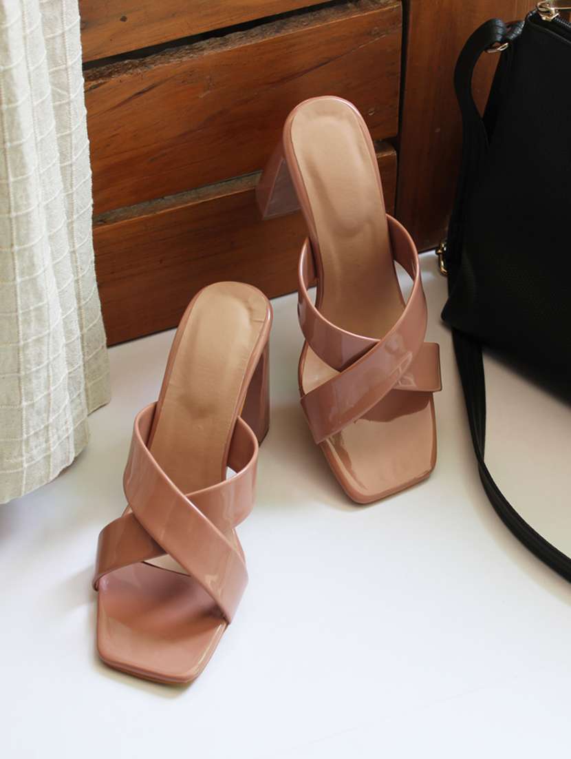 pink slip on sandals
