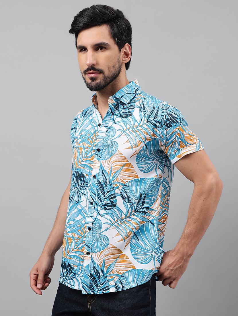 men short sleeved printed casual shirt - 21311969 - Standard Image - 2