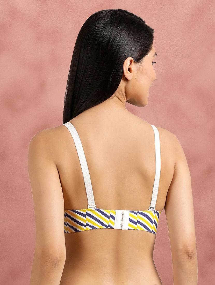 yellow printed nylon t-shirt bra - 21313863 - Standard Image - 2