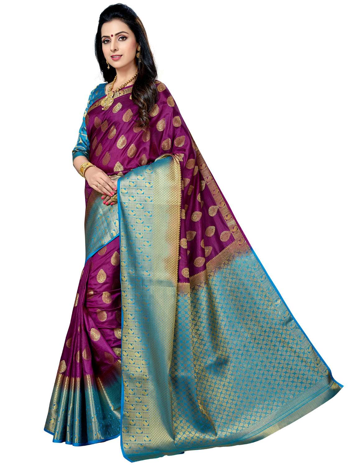 women self design banarasi saree with blouse - 21317352 -  Standard Image - 2