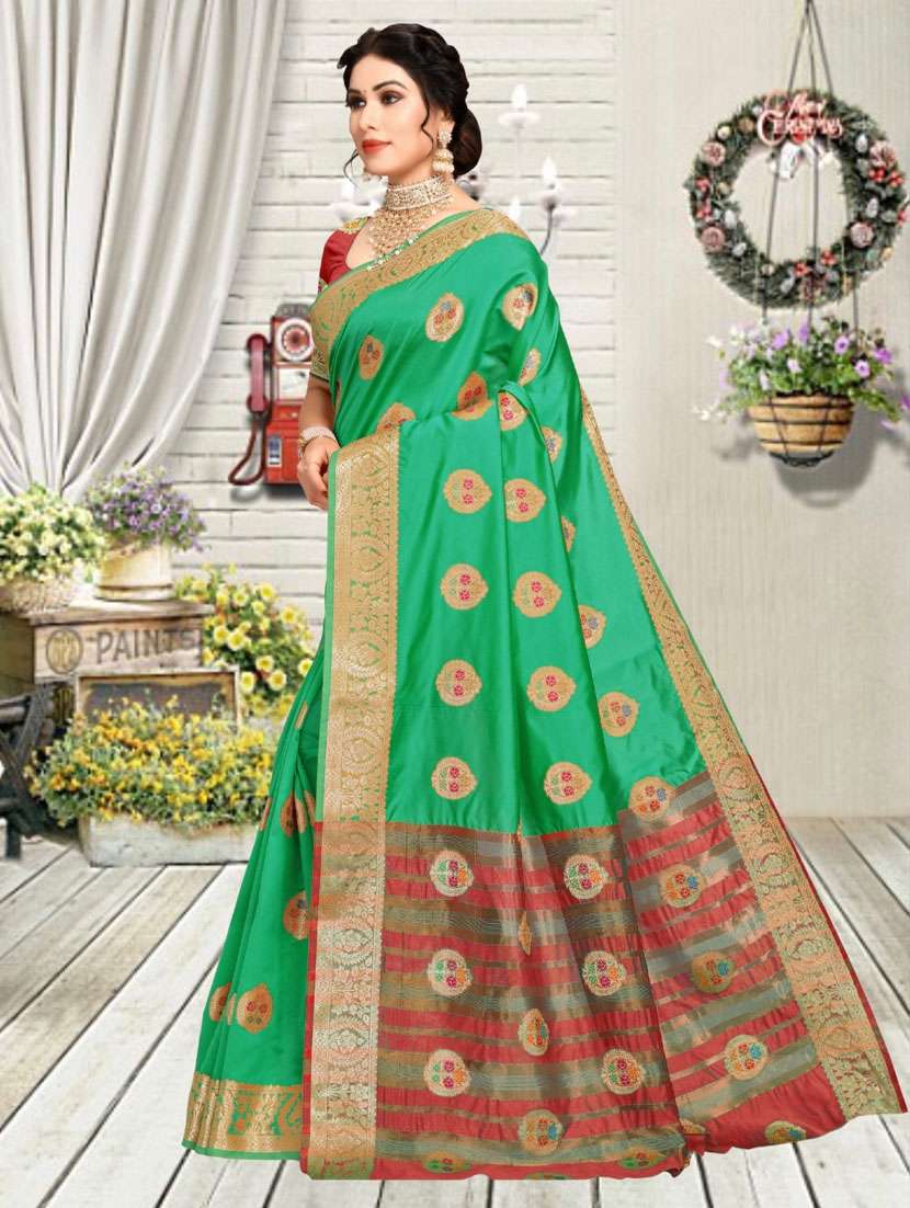 women self design banarasi saree with blouse - 21317364 -  Standard Image - 2