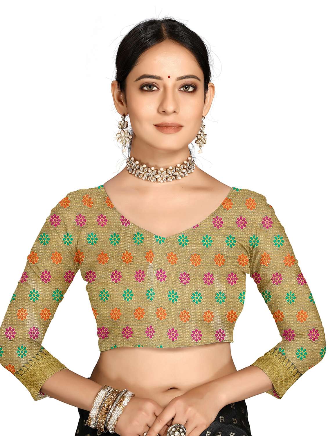self design kanjivaram saree with blouse - 21317440 -  Standard Image - 2