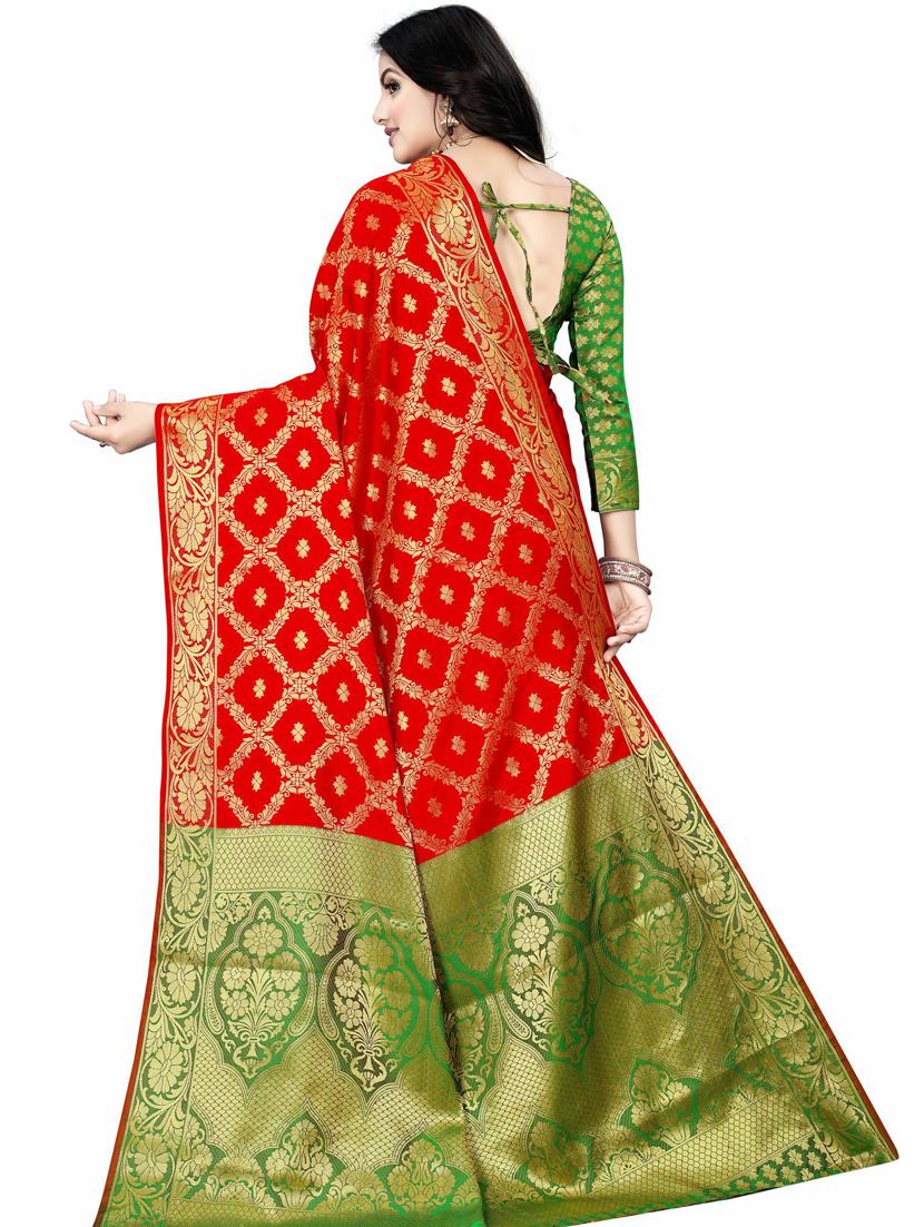 women self design banarasi saree with blouse - 21317718 - Standard Image - 2