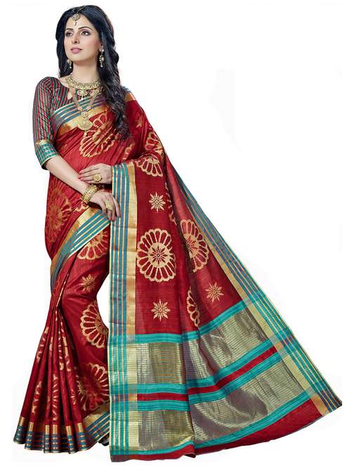 women self design banarasi saree with blouse - 21317922 -  Standard Image - 0