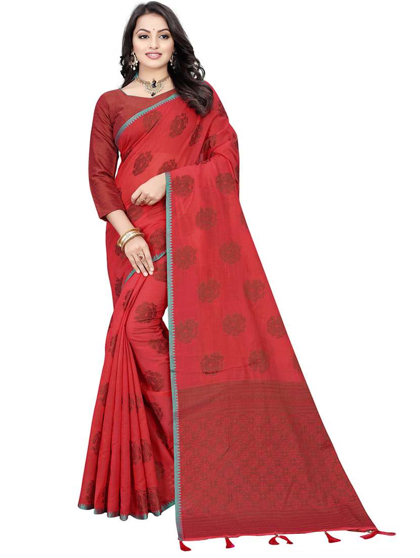 women self design chanderi saree with blouse