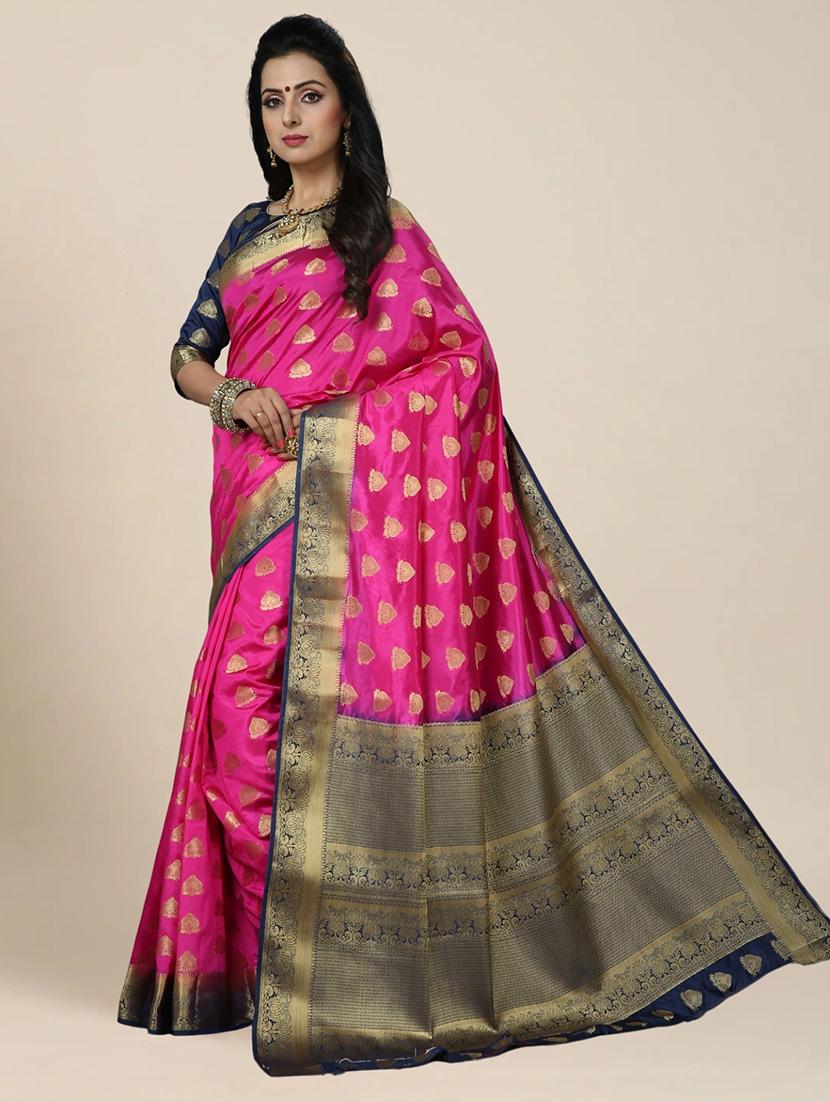 women self design kanjivaram saree with blouse - 21318015 - Zoom Image - 0