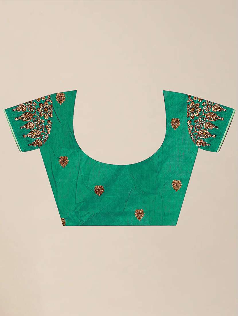 women peach embroidered saree with blouse - 21318017 - Standard Image - 2