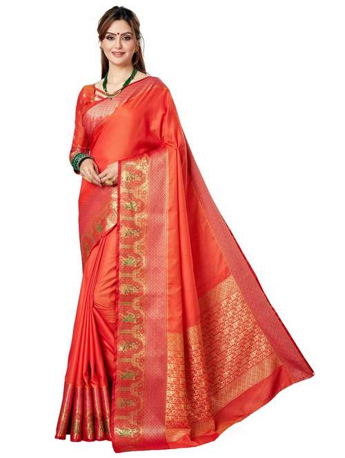 women self design banarasi saree with blouse - 21318049 - Standard Image - 0
