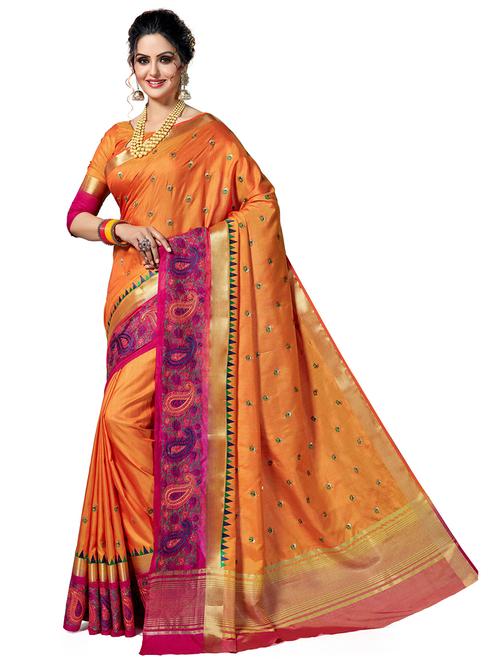 women self design banarasi saree with blouse - 21318077 - Standard Image - 0