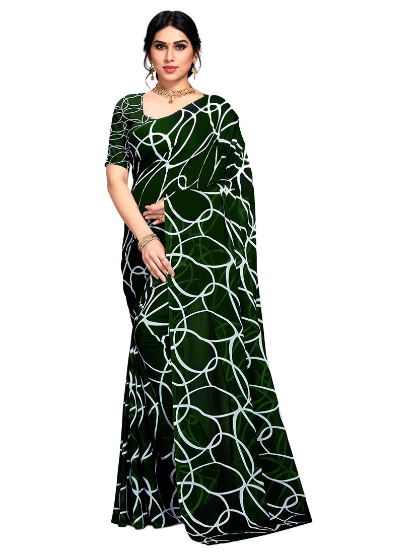 pack of 2 printed georgette saree with blouse - 21318106 - Standard Image - 2