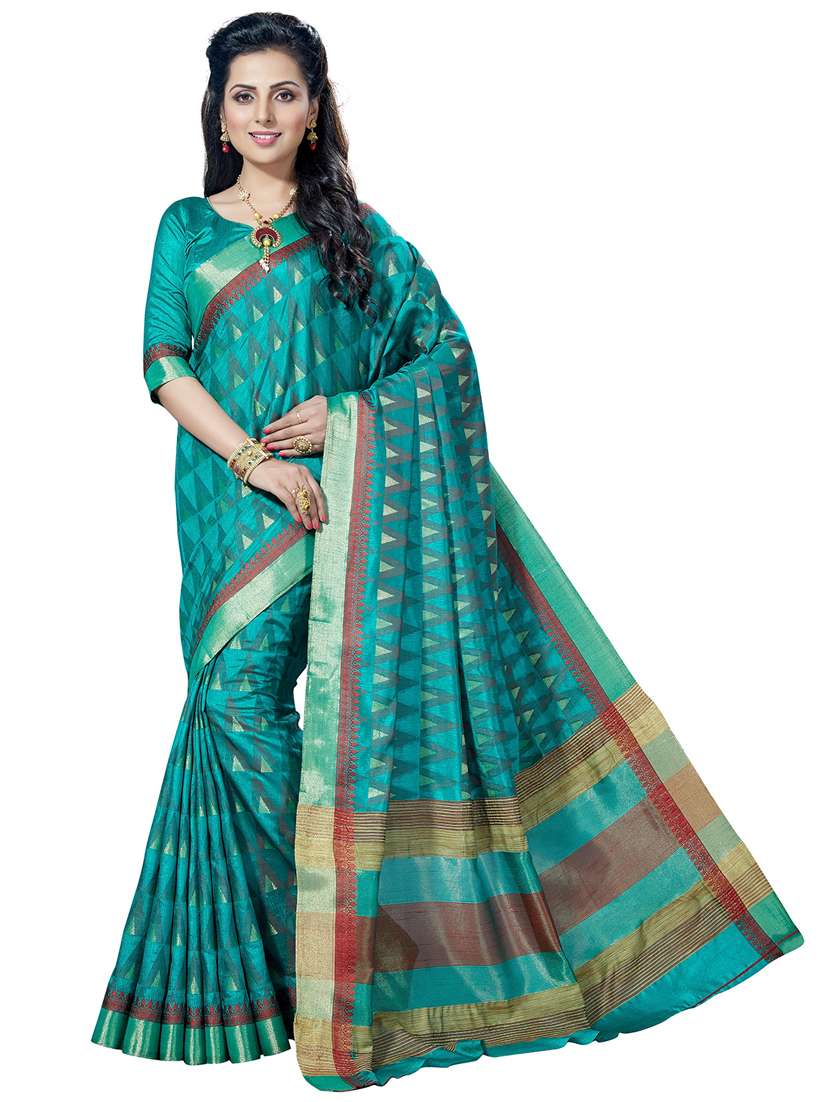 women self design kanjivaram saree with blouse