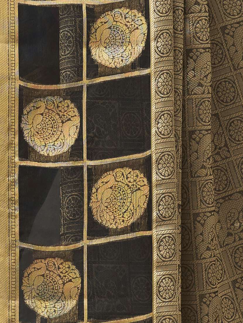 beige silk blend kanjivaram saree with blouse - 21318170 - Standard Image - 2