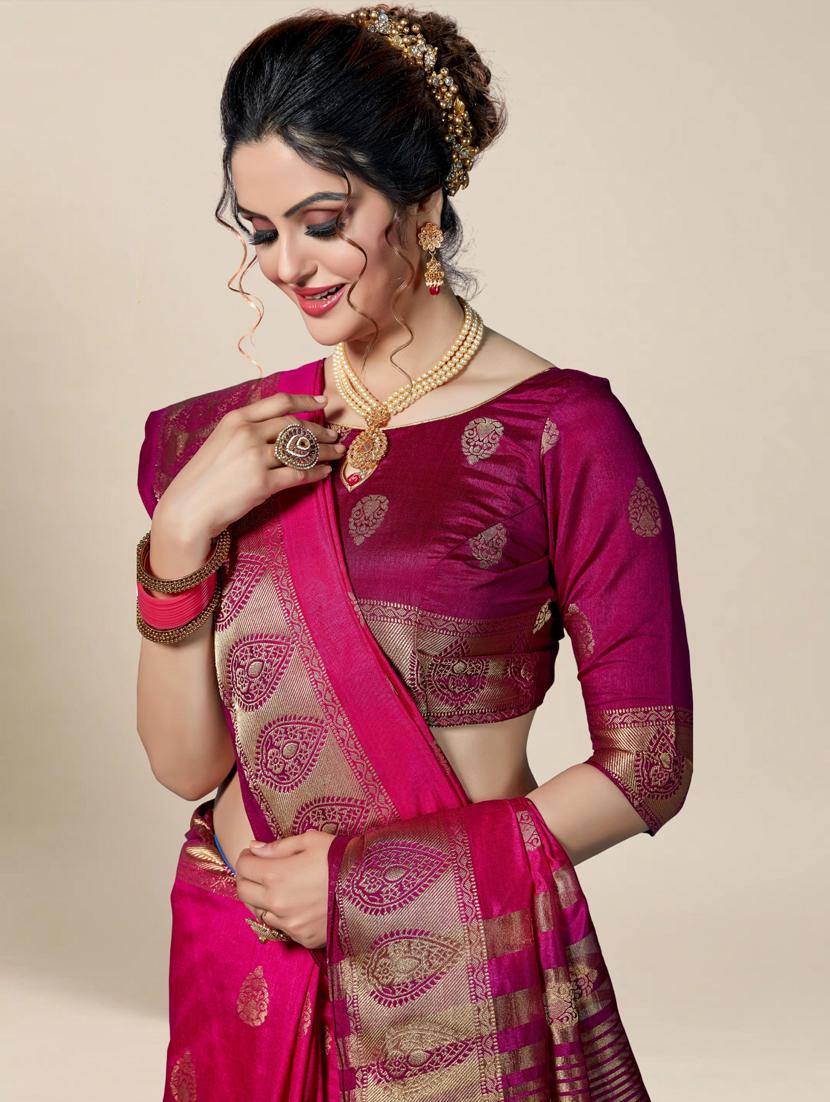 women self design banarasi saree with blouse - 21318188 - Standard Image - 2