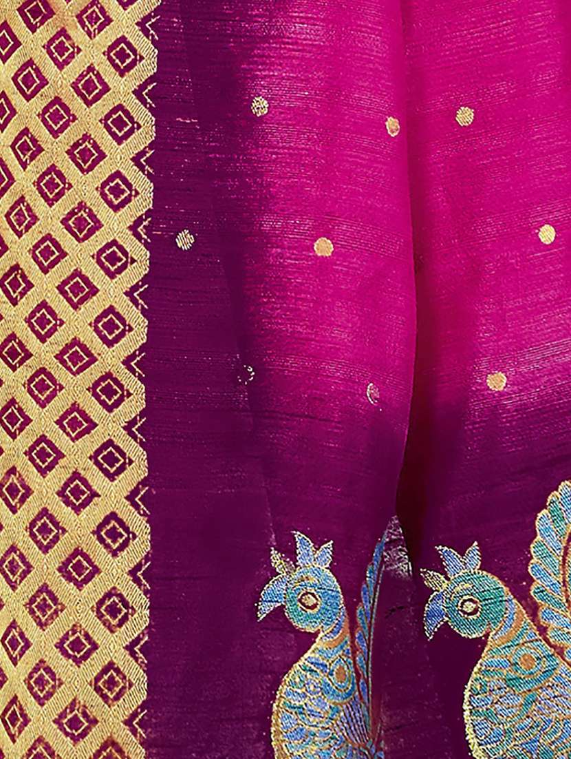 women pink kanjivaram saree with blouse - 21318449 - Standard Image - 2