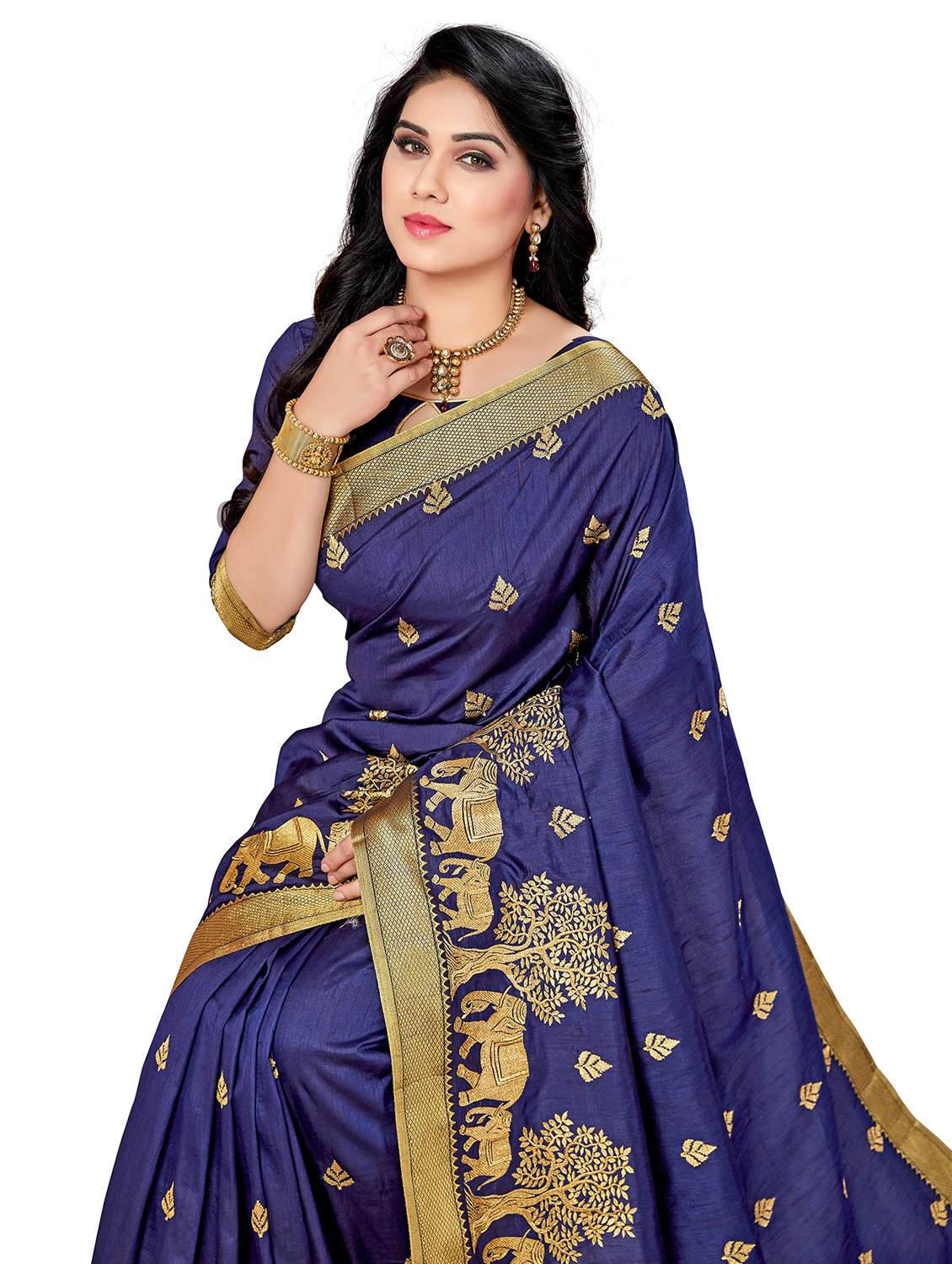 women self design banarasi saree with blouse - 21318678 -  Standard Image - 2