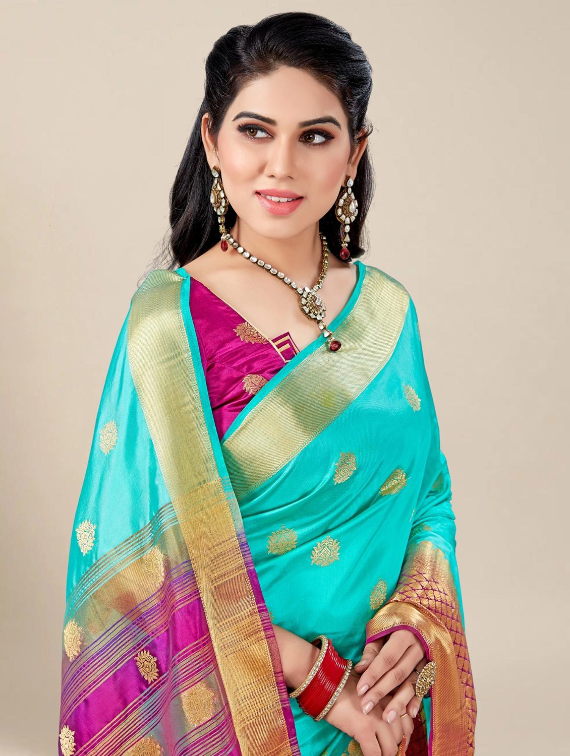 women self design banarasi saree with blouse - 21318693 - Standard Image - 2