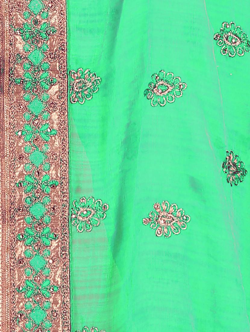 women embroidered half & half saree with blouse - 21318705 - Standard Image - 2
