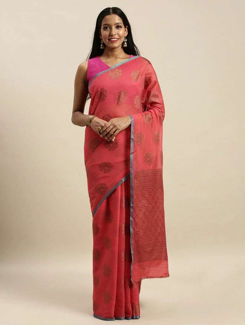 women self design kanjivaram saree with blouse