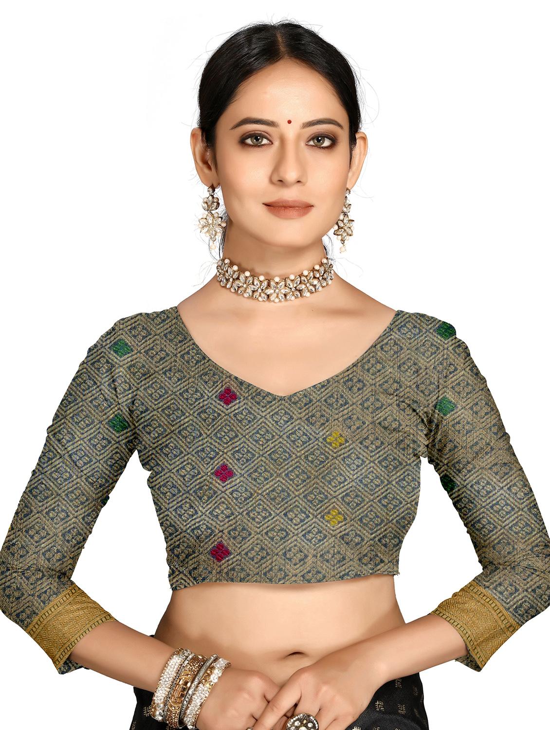 women self design zari work saree with blouse - 21318815 - Standard Image - 2