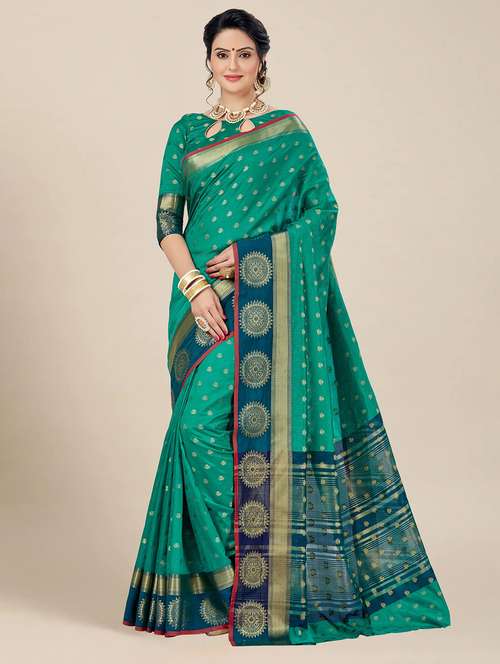 women self design zari work saree with blouse - 21318873 -  Standard Image - 0