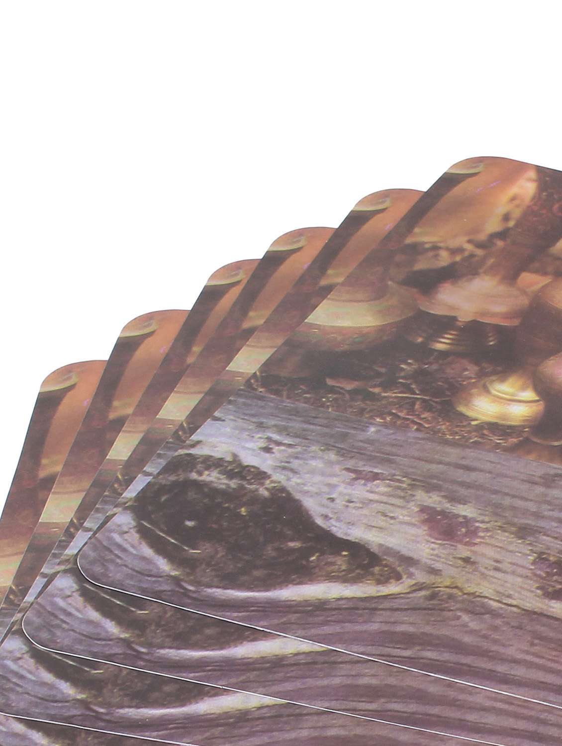 rectangular pack of 6 table placemat (brown , pvc) - 21319015 -  Standard Image - 2